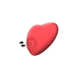 Stimolatore pulsante clitoride cuore rosso Stimolatore pulsante clitoride cuore rosso