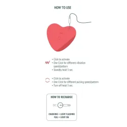 Stimolatore pulsante clitoride cuore rosso Stimolatore pulsante clitoride cuore rosso