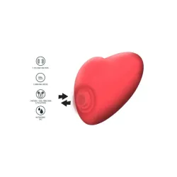 Stimolatore pulsante clitoride cuore rosso Stimolatore pulsante clitoride cuore rosso