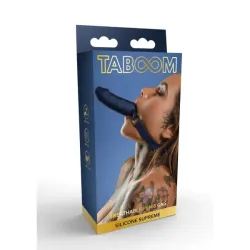 Ball Gag doppio dildo in silicone blu Taboom Ball Gag doppio dildo in silicone blu Taboom