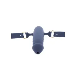 Ball Gag doppio dildo in silicone blu Taboom Ball Gag doppio dildo in silicone blu Taboom