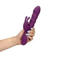 Vibratore rabbit 3 anelli mobili su e giu
