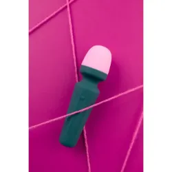 Mini Wand vibratore verde e rosa Mini Wand vibratore verde e rosa