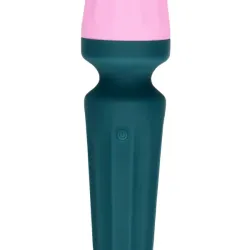 Mini Wand vibratore verde e rosa Mini Wand vibratore verde e rosa