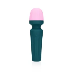 Mini Wand vibratore verde e rosa Mini Wand vibratore verde e rosa