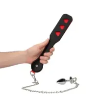 Sculacciatore Paddle con plug anale metallo