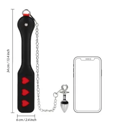 Sculacciatore Paddle con plug anale metallo Sculacciatore Paddle con plug anale metallo
