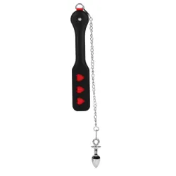 Sculacciatore Paddle con plug anale metallo Sculacciatore Paddle con plug anale metallo