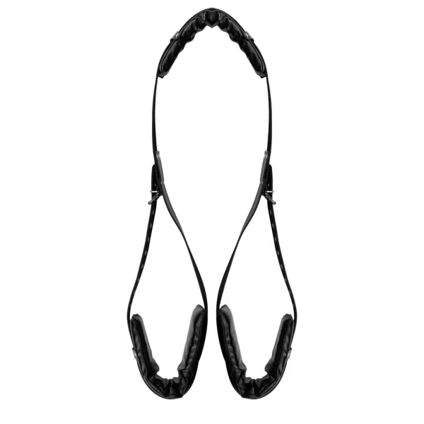 Imbracatura bdsm imbottita per cosce nera