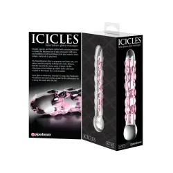 Fallo in vetro a pois rosa Icicles No 7 Fallo in vetro a pois rosa Icicles No 7