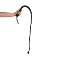 Frusta BDSM pelle vegana con nodo 122 cm