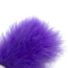 Plug anale metallo con pon pon viola 6 cm Plug anale metallo con pon pon viola 6 cm