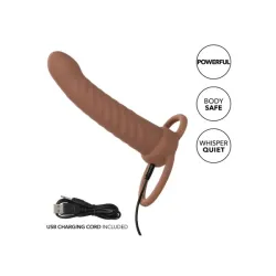 Vibratore indossabile DP mulatto 15 cm Vibratore indossabile DP mulatto 15 cm