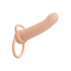 Vibratore indossabile DP chiaro 15 cm Vibratore indossabile DP chiaro 15 cm