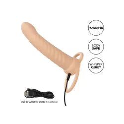 Vibratore indossabile DP chiaro 15 cm Vibratore indossabile DP chiaro 15 cm