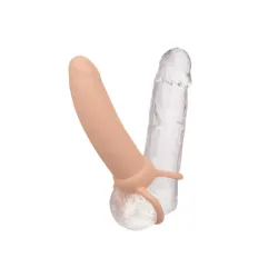 Vibratore indossabile DP chiaro 14 cm Vibratore indossabile DP chiaro 14 cm