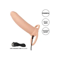 Vibratore indossabile DP chiaro 14 cm Vibratore indossabile DP chiaro 14 cm