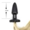 Butt plug coda cavallo chiara 42 cm Butt plug coda cavallo chiara 42 cm