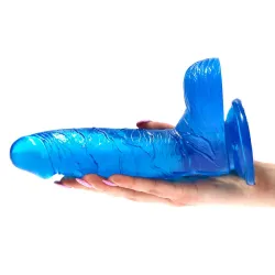 Fallo realistico jelly blu 19 cm Fallo realistico jelly blu 19 cm