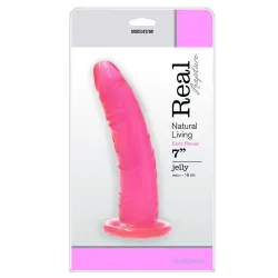 Dildo Realistico jelly rosa trasparente 18 cm Dildo Realistico jelly rosa trasparente 18 cm