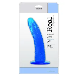 Dildo Realistico jelly blu trasparente 18 cm Dildo Realistico jelly blu trasparente 18 cm