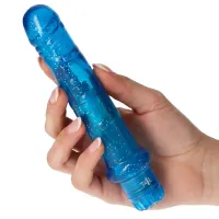 Vibratore realistico Jammy Glitter Blu