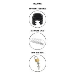 Gabbia per pene Silicone Small nera Gabbia per pene Silicone Small nera