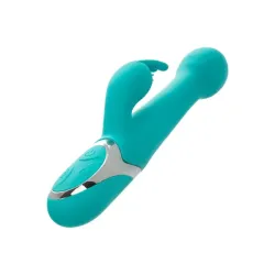 Vibratore rabbit a spinta oscillate celeste Vibratore rabbit a spinta oscillate celeste