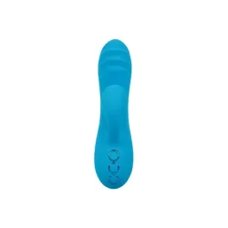 Vibratore rabbit con succhia clitoride blu Vibratore rabbit con succhia clitoride blu