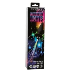 Plug anale silicone nero con frange luminose Plug anale silicone nero con frange luminose