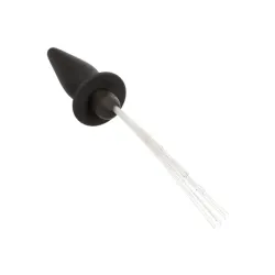 Plug anale silicone nero con frange luminose Plug anale silicone nero con frange luminose