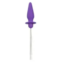 Plug anale silicone viola con frange luminose