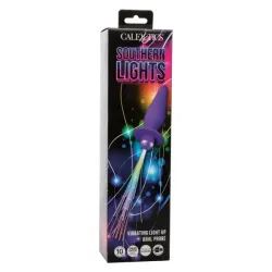 Plug anale silicone viola con frange luminose Plug anale silicone viola con frange luminose