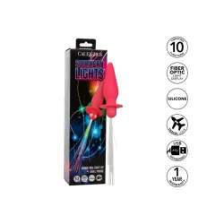 Plug anale silicone rosa con frange luminose Plug anale silicone rosa con frange luminose