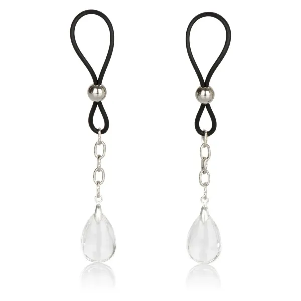 Stringi capezzoli con pendenti bianchi