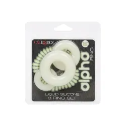 Kit 3 anelli pene Alpha fluorescenti al buio Kit 3 anelli pene Alpha fluorescenti al buio