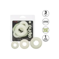 Kit 3 anelli pene Alpha fluorescenti al buio Kit 3 anelli pene Alpha fluorescenti al buio