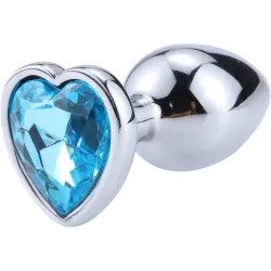 Plug anale cuore azzurro Heart Gem 7 cm Plug anale cuore azzurro Heart Gem 7 cm