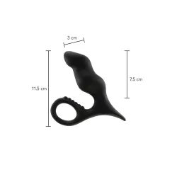 Stimolatore prostatico in silicone nero Stimolatore prostatico in silicone nero