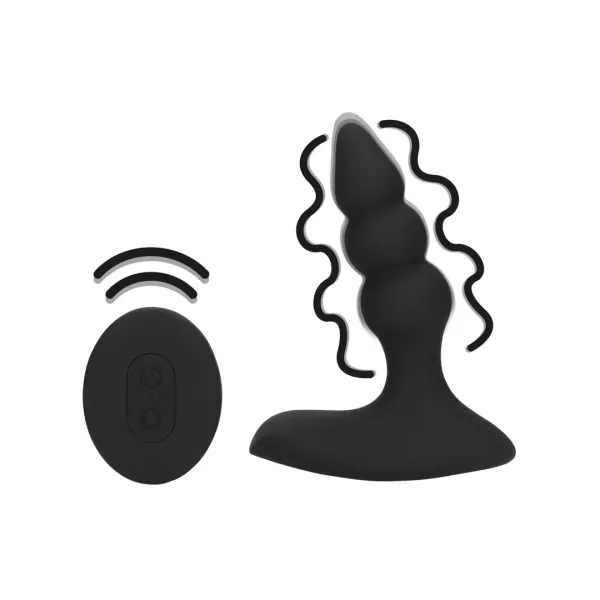 Plug anale vibrante con sfere e telecomando