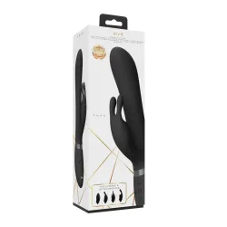 Vibratore rabbit Chou nero con 4 accessori Vibratore rabbit Chou nero con 4 accessori