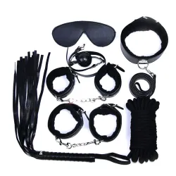 Kit bondage 7 pz nero Kit bondage 7 pz nero