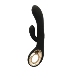 Vibratore rabbit Twin Touch Grip nero Vibratore rabbit Twin Touch Grip nero