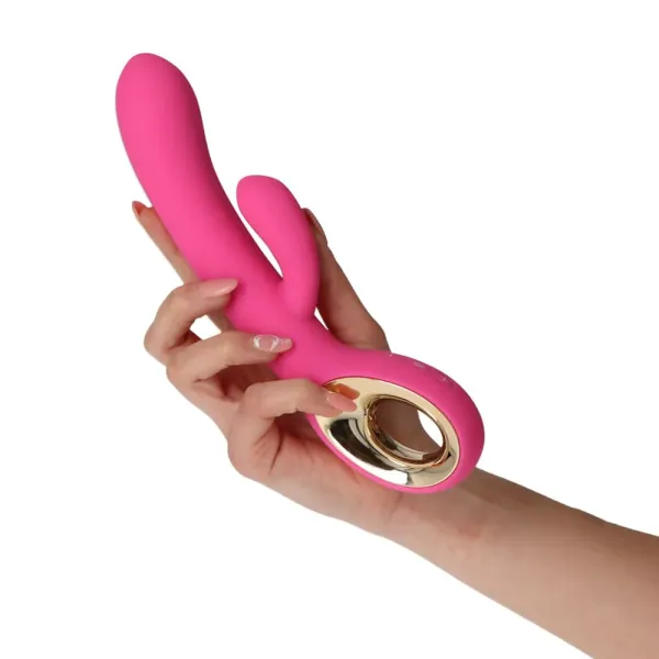 Vibratore rabbit Twin Touch Grip fucsia