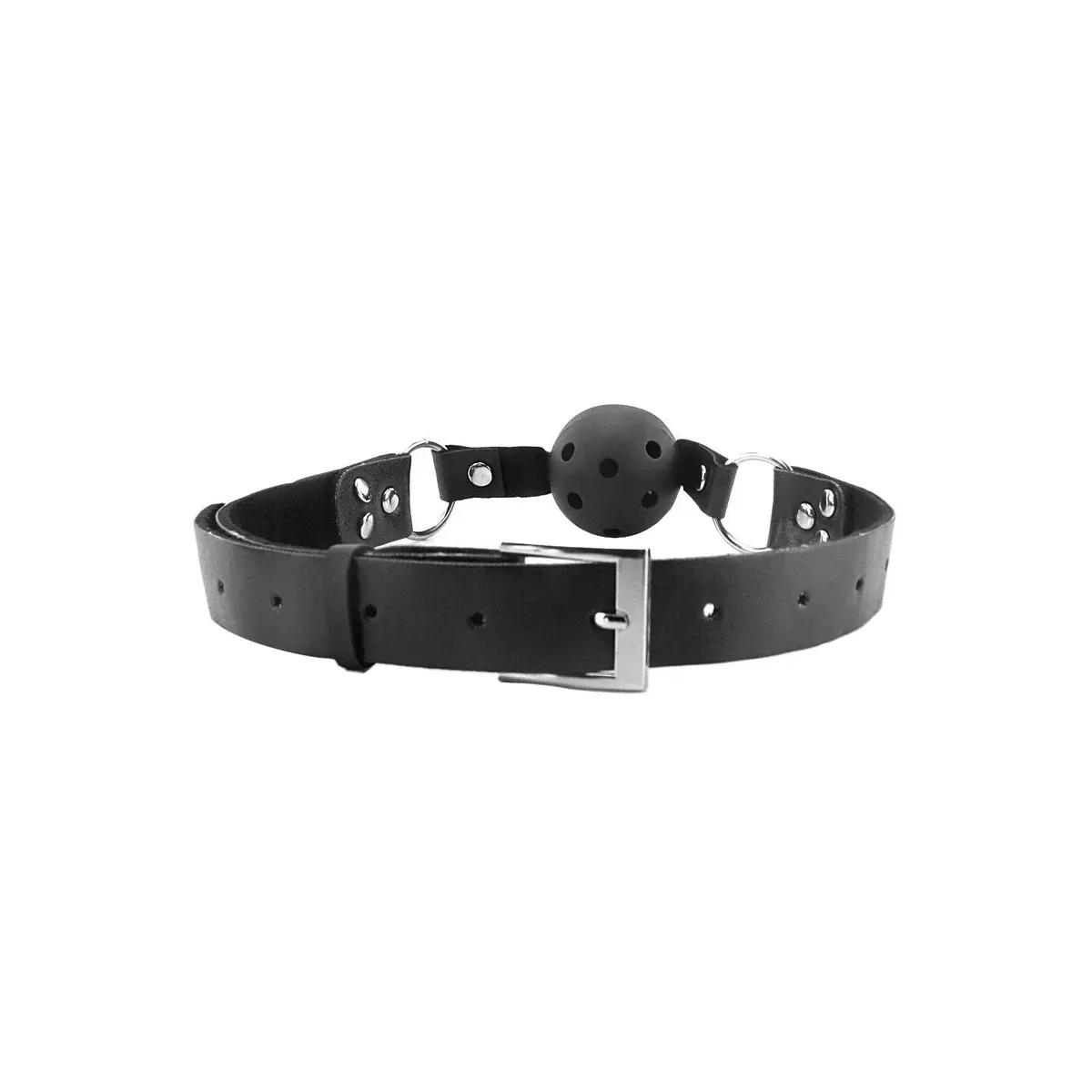 Ball gag traspirante nera fetish