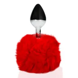 Plug Anale metallo Fox Tail rosso 13,5 cm Plug Anale metallo Fox Tail rosso 13,5 cm
