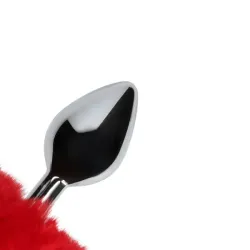 Plug Anale metallo Fox Tail rosso 13,5 cm Plug Anale metallo Fox Tail rosso 13,5 cm