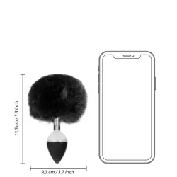 Plug Anale metallo Fox Tail nero 13,5 cm Plug Anale metallo Fox Tail nero 13,5 cm