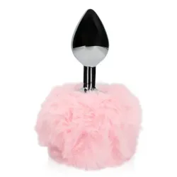 Plug Anale metallo Fox Tail rosa 13,5 cm Plug Anale metallo Fox Tail rosa 13,5 cm