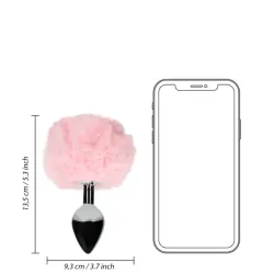 Plug Anale metallo Fox Tail rosa 13,5 cm Plug Anale metallo Fox Tail rosa 13,5 cm